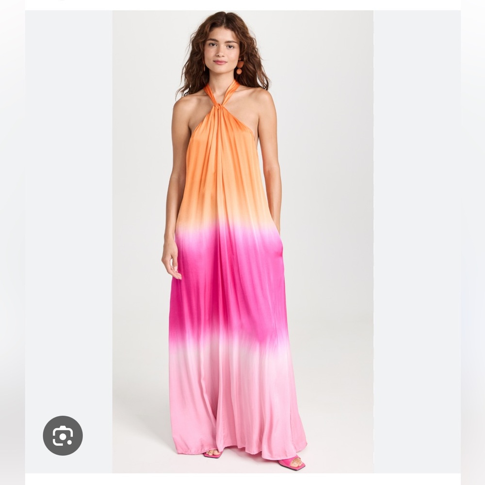 Young Fabulous & Broke Orange and Pink Gaia Ombré Maxi Dress. Size XS
